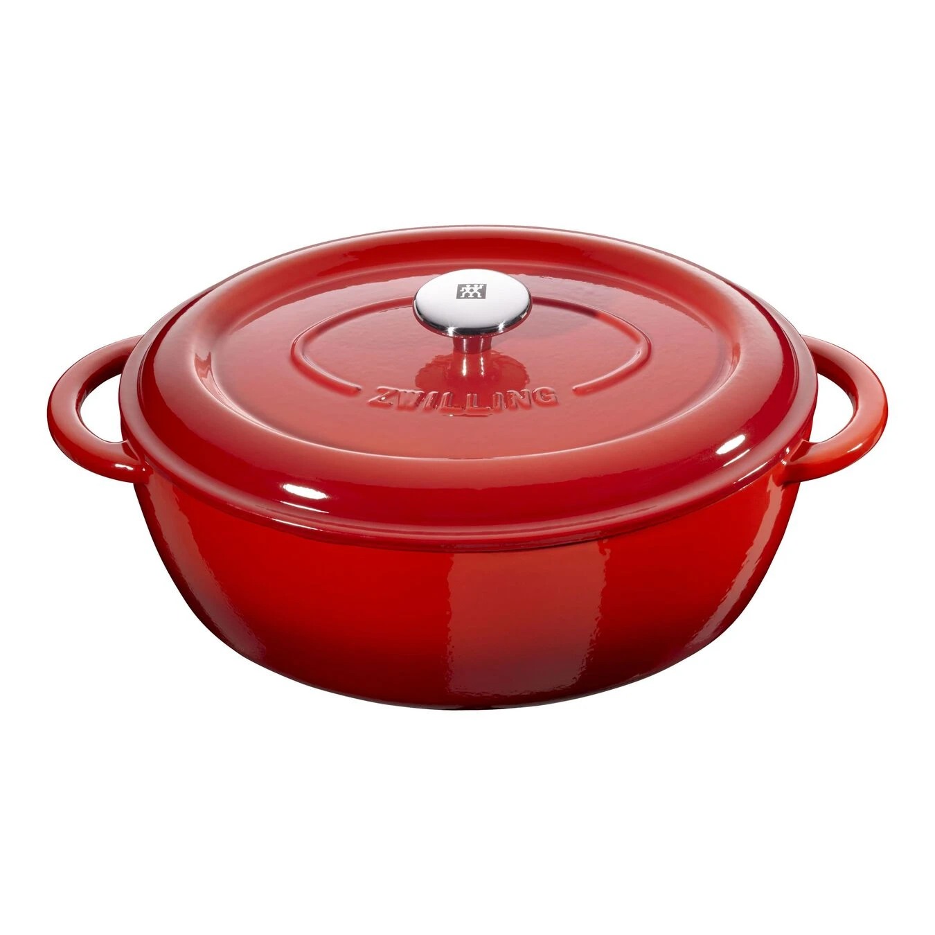 Zwilling Cocotte 29 Cm, Oval, Rot, Gusseisen 1 Zwilling Cocotte 29 Cm, Oval, Rot, Gusseisen